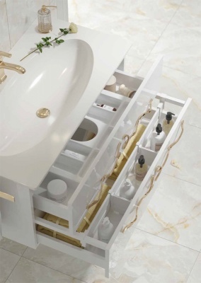 Тумба под раковину Aqwella Clarberg Due amanti 120 DUE0112W подвесная Белая без ручек