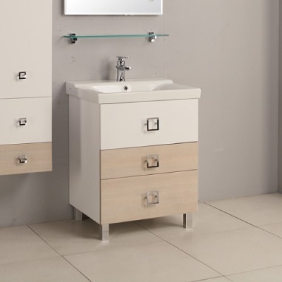 Тумба под раковину Акватон Стамбул 65 М 1A145801ST580 белая/лиственница