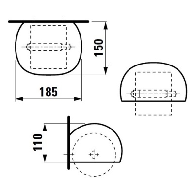 Держатель туалетной бумаги Laufen Alessi One 8.7097.0 с крышкой Белый