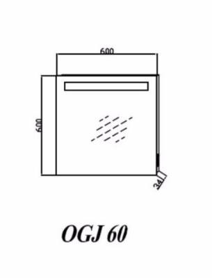 Зеркало Kolpa San Jolie OGJ 60 WH/WH Белое