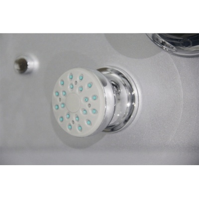 Душевая кабина Orans SR-86150S 90x90 с баней профиль Белый задние стенки Белые