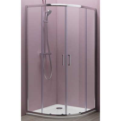 Душевой уголок Kolpa San Eco Quat TKP 80x80 профиль Хром стекло прозрачное