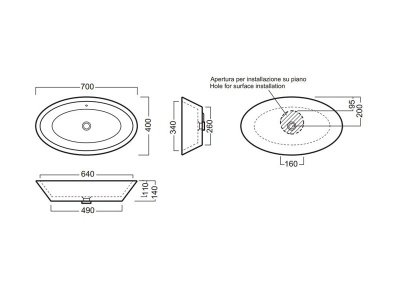 Раковина-чаша Hatria Happy Hour 70 YOM9 Белая