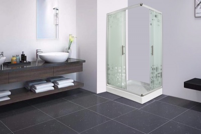 Душевой уголок Parly ZQ121 L 120х195 профиль Полированный алюминиевый стекло матовое