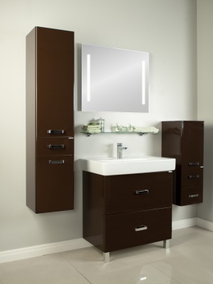 Тумба под раковину Акватон Америна 80 Н 1A169401AM010 белая глянцевая