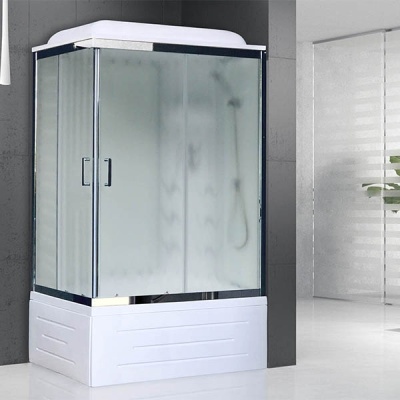 Душевая кабина Royal Bath BP 120х80 RB8120BP3-WC-CH-R с гидромассажем стекло матовое задняя стенка Белая