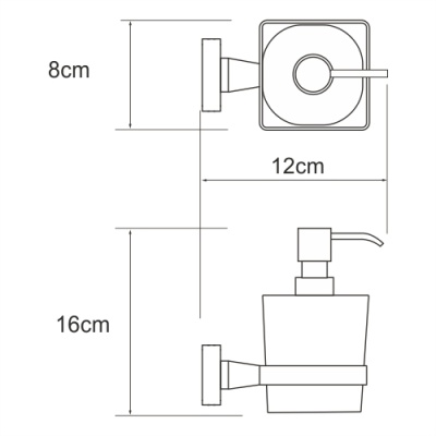 Дозатор жидкого мыла WasserKRAFT Dill K-3999 Хром