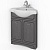 Тумба под раковину Какса-А Патина Классик 53 004534 угловая Серая с черным