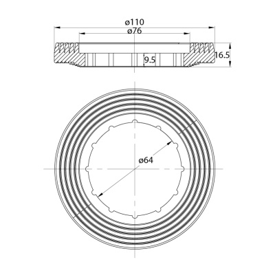 Сливная арматура Iddis F012400-01K с нижней подводкой (тип А)