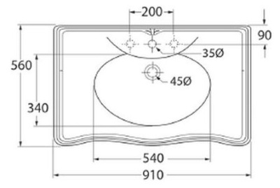 Раковина Migliore Impero ML.IMP-25.390.BI Подвесная