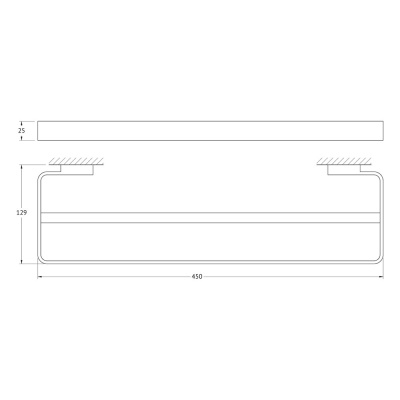 Полотенцедержатель Artwelle Regen 45 831145A двойной Хром