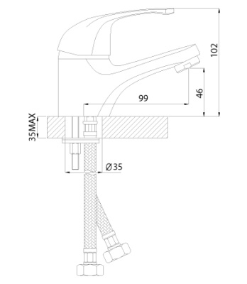 Смеситель Rossinka C C40-11 для раковины
