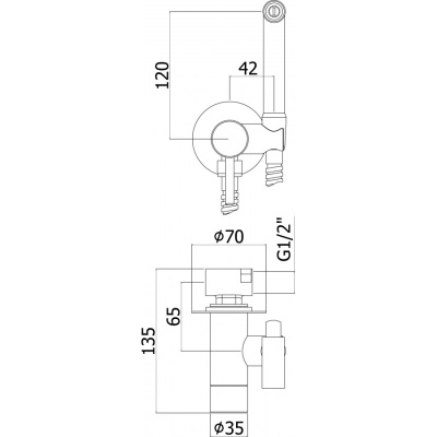 Гигиенический душ Webert Sax Evolution SE870303740 со смесителем Белый матовый