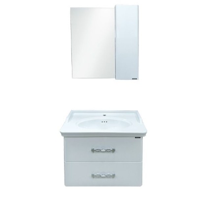 Зеркало со шкафом Comforty Неаполь 80 4147561 Белое