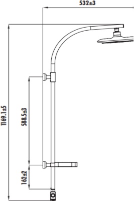 Душевая система Creavit SH772 Черная