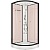 Душевая кабина Domani-Spa Delight 99 90x90 DS01D99LPcCl10 с гидромассажем профиль Графит задние стенки Розовые
