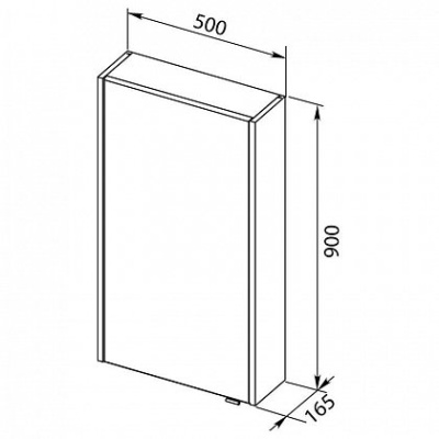 Зеркальный шкаф Aquanet Августа 50 210007 Белый