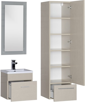 Тумба под раковину Aquanet Нота 50 159092 подвесная Светлый дуб