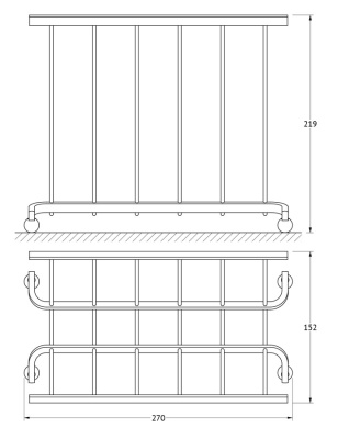 Газетница FBS Ryna 040 напольная Хром
