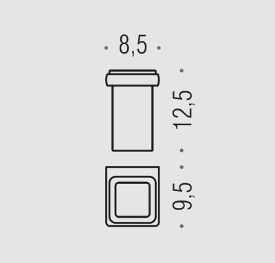 Стакан для зубных щеток Colombo Design Lulu B6202 Хром