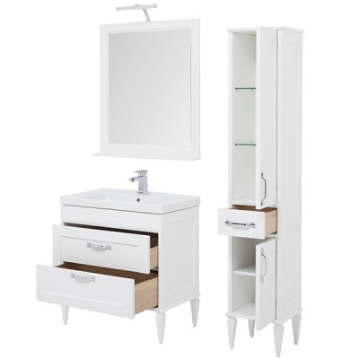 Тумба под раковину Aquanet Денвер 80 199211 Белый глянец