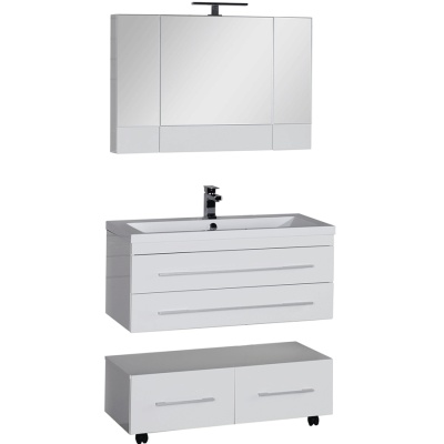 Комплект мебели для ванной Aquanet Нота 100 230300 подвесной Белый