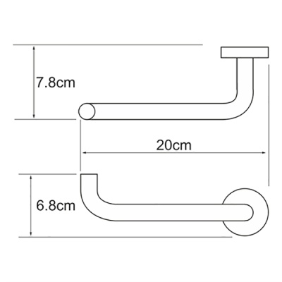 Держатель туалетной бумаги WasserKRAFT Rhein K-6296 Хром