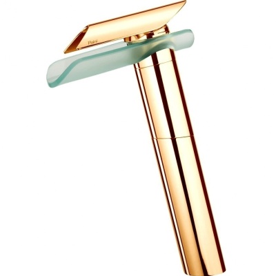 Смеситель для раковины Paini Morgana 73OP205VRLL Золото стекло
