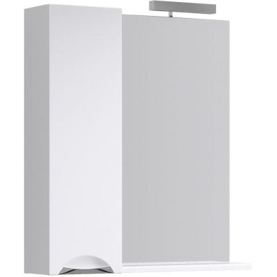 Зеркало со шкафом Aqwella Лайн 75 Li.02.07 с подсветкой Белое