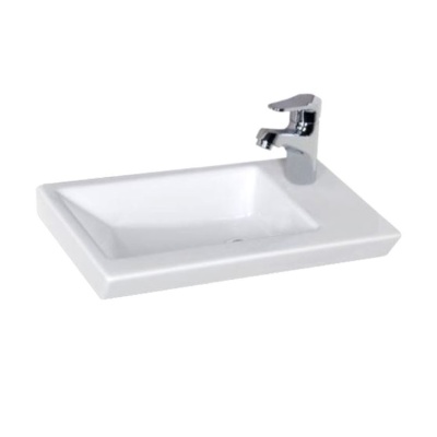 Тумба с раковиной Aquanet Дувр 45 со смесителем Aura SD20083 Белый