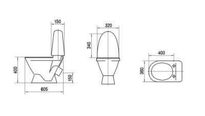 Унитаз Sanita Виктория эконом VICSACC01090111 Белый