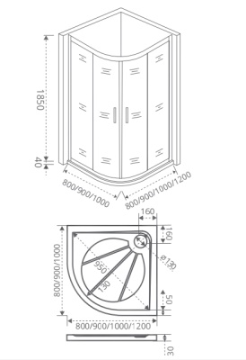 Душевой уголок Good Door Infinity R-90 90x90 профиль Хром стекло прозрачное