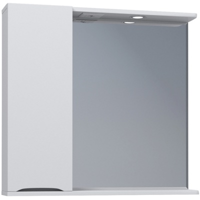 Зеркало со шкафом Vigo Minor 75 L №108-750-Л с подсветкой Белое