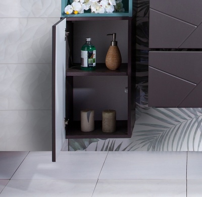 Подвесной шкаф Бриклаер Кристалл 60 подвесной Ясень Анкор темный