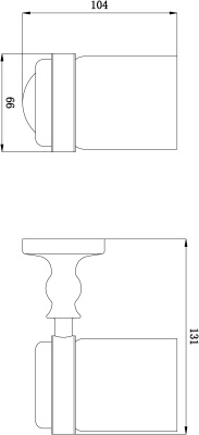 Стакан для зубных щеток Rush Crete CR35310 Бронза