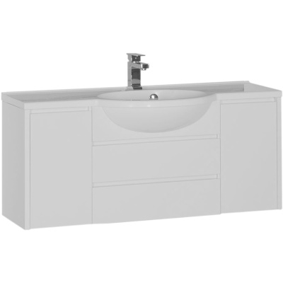 Тумба под раковину Aquanet Лайн 120 164938 подвесная Белая
