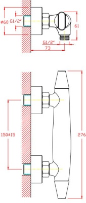Смеситель для душа Orange Lotos M32-200cr Хром