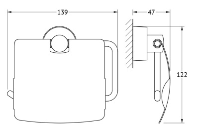 Держатель туалетной бумаги FBS Nostalgy 055 с крышкой Хром