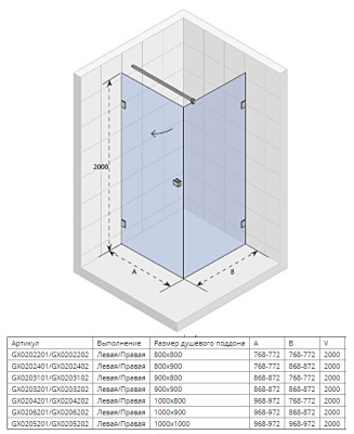 Душевой уголок Riho Scandic Mistral M201 90x90 Хром R