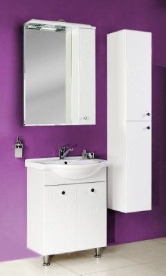 Тумба под раковину Акватон Лиана 65 1A165701LL010 белая глянцевая