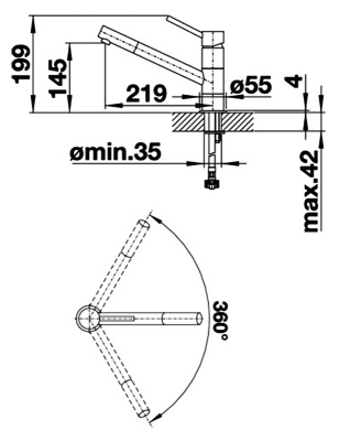 Смеситель для кухни Blanco Kano Хром