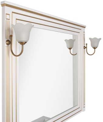 Зеркало Aquanet Паола 120 186105 Белое золото