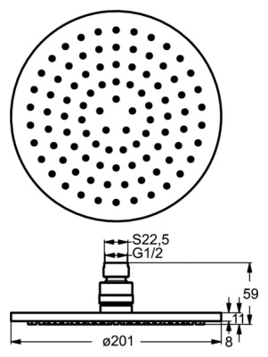 Верхний душ Ideal Standard IdealRain Soft B9442AA Хром