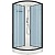 Душевая кабина Domani-Spa Delight 88 80x80 DS01D88LDbCl00 профиль Черный задние стенки Синие
