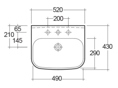 Раковина RAK Ceramics Origin 52 ORG0801AWHA Белая