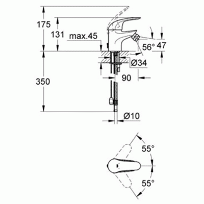 Смеситель для биде Grohe Euroeco 32738000 Хром