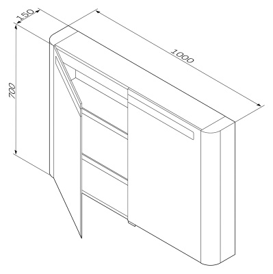 Зеркальный шкаф AM.PM Sensation 100 M30MCX1001WG с подсветкой Белый глянцевый
