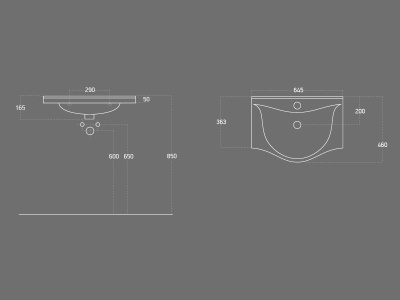 Тумба с раковиной SanVit Прима 65 kprim065 с фактурой под дерево витые ручки Акация светлая