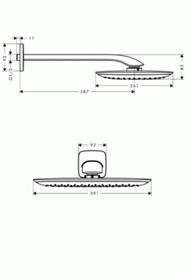 Верхний душ Hansgrohe PuraVida 39 27437400 Белый/Хром