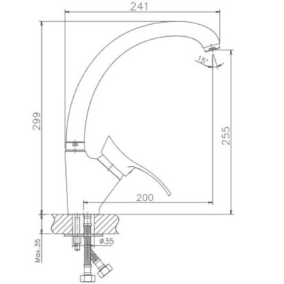 Смеситель для кухни Marrbaxx MG-009Q007 Хлопок